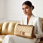 샤넬 카드홀더와 플랩 지갑 추천 - **Prompt:** A sophisticated Arab woman, elegantly dressed in a modest yet fashionable contemporary o...