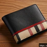 버버리 빈티지 체크 지갑 추천 - A luxurious Burberry wallet showcasing the classic Vintage Check pattern in beige, red, and black to...